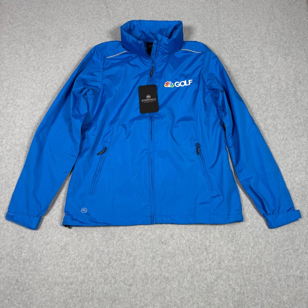 Stormtech NBC Golf Windbreaker Jacket Womens Medium Azure Blue KX-1W New